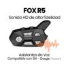 Intercomunicador para Motociclista Multigrupo Fox R5